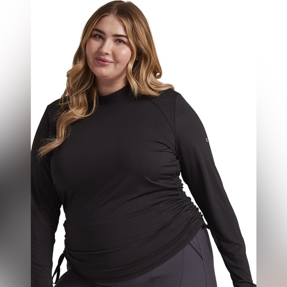 Cherokee Infinity Women's Contemporary T-Shirt Underscrub Knit Gray/Black Sz 2XL - Picture 2 of 14